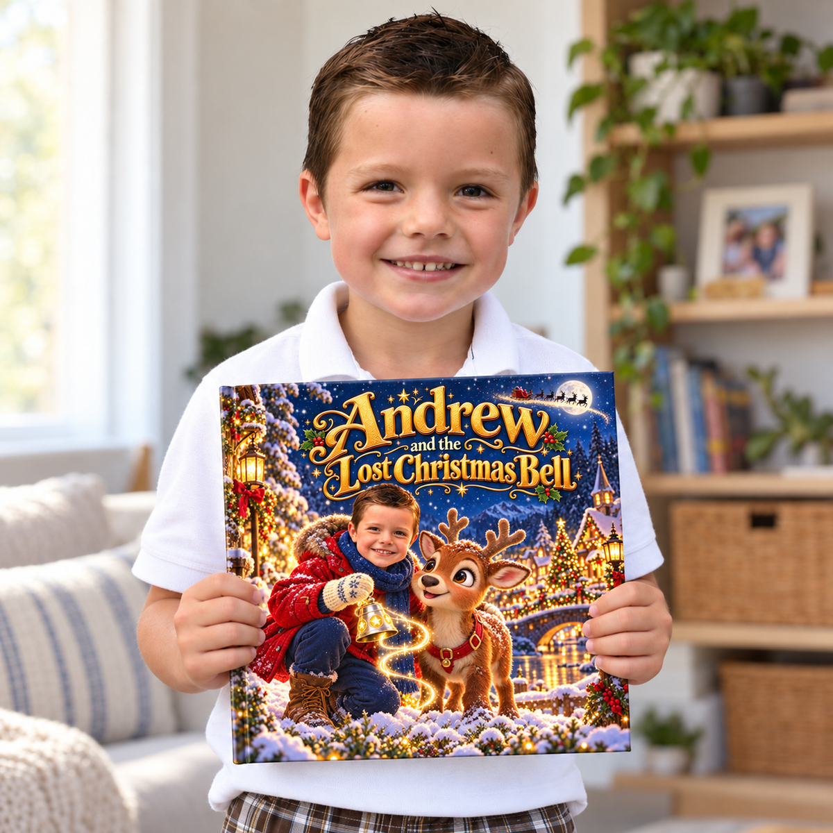 Andrew and the Lost Christmas Bell — Personalized Storybook