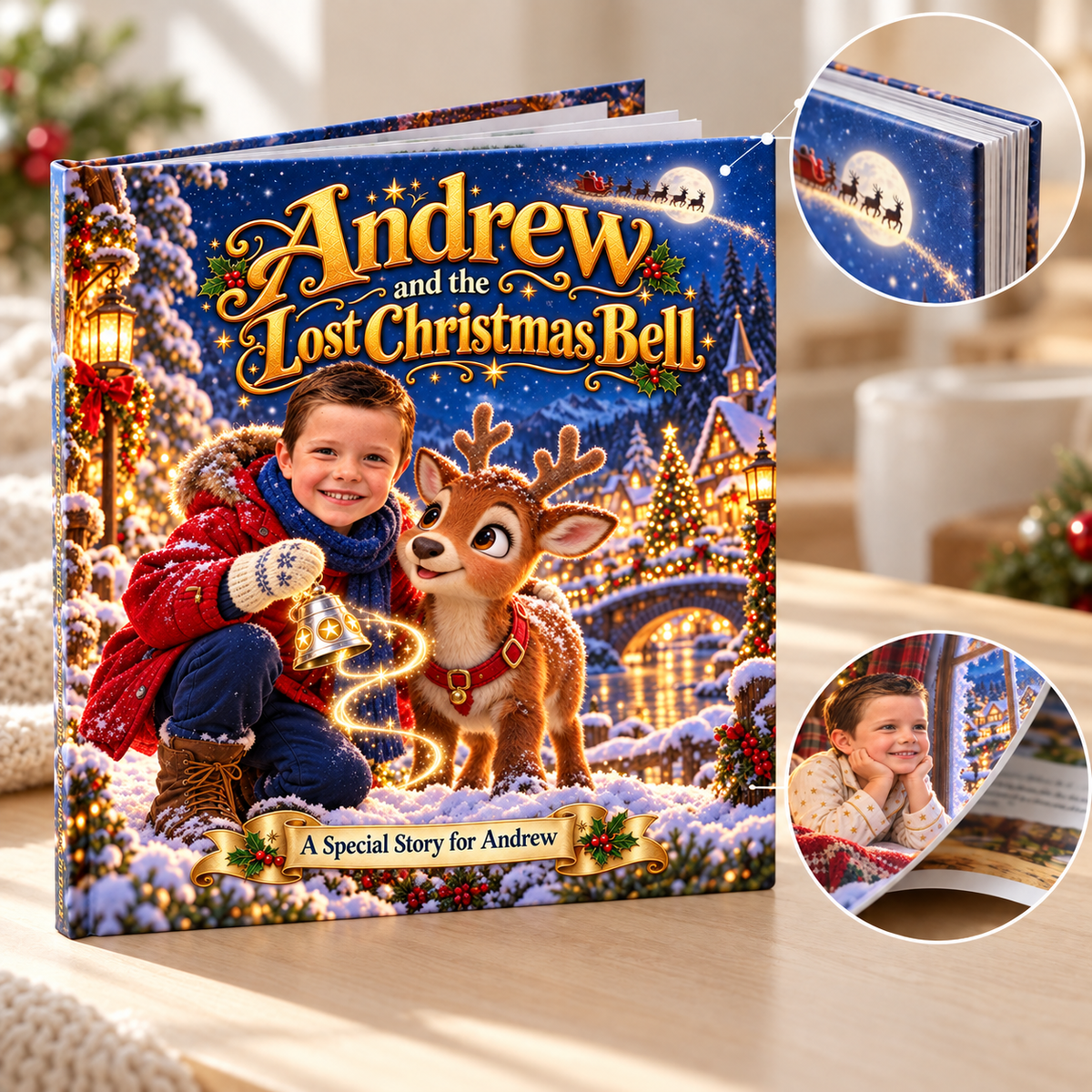 Andrew and the Lost Christmas Bell — Personalized Storybook