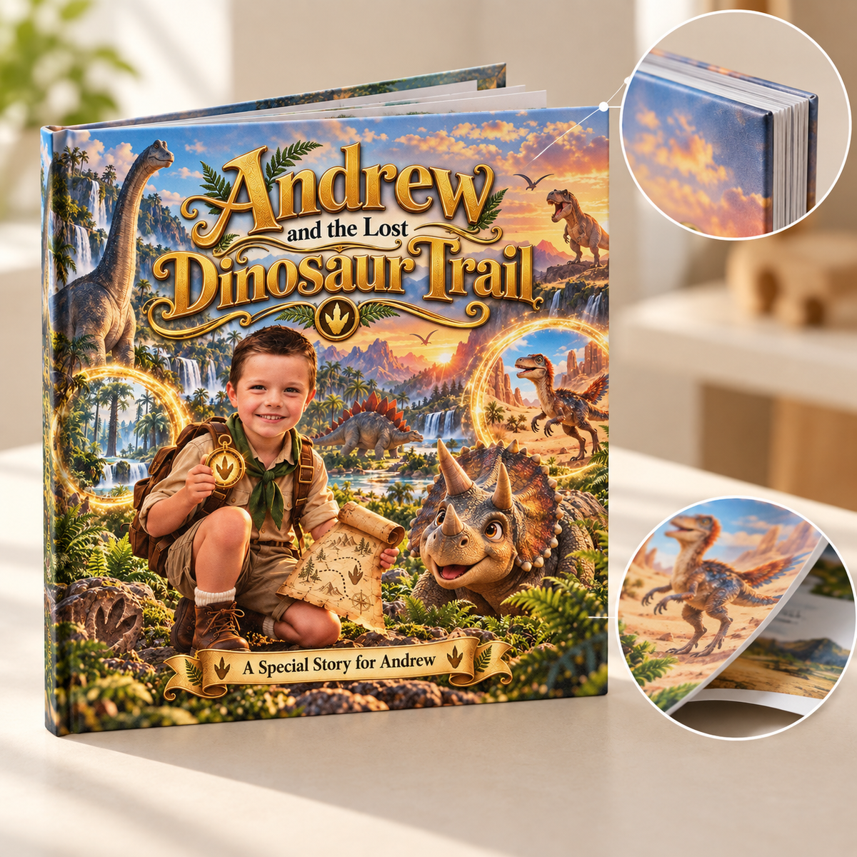 Andrew and the Lost Dinosaur Trail — Personalized Storybook