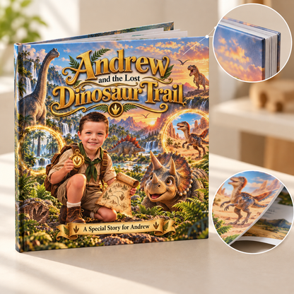 Andrew and the Lost Dinosaur Trail — Personalized Storybook