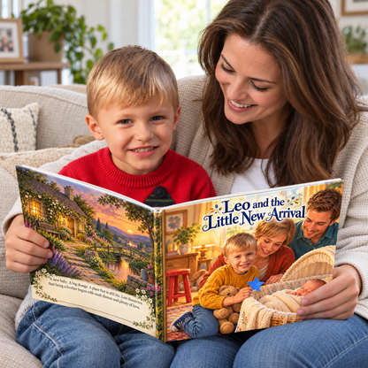 Leo and the Little New Arrival — Personalized Storybook