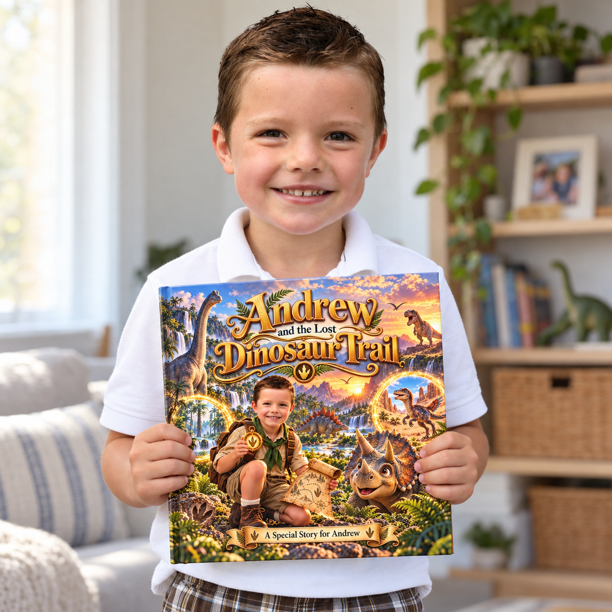 Andrew and the Lost Dinosaur Trail — Personalized Storybook