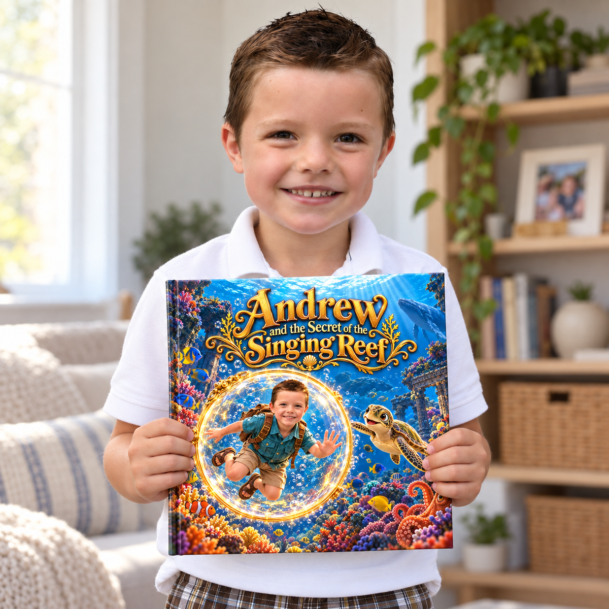 Andrew and the Secret of the Singing Reef — Personalized Storybook