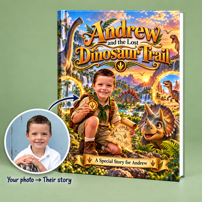 Andrew and the Lost Dinosaur Trail — Personalized Storybook