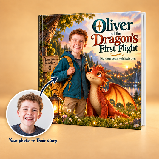 Oliver and the Dragon’s First Flight — Personalized Storybook